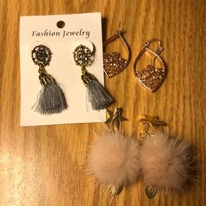 Three pair of totally new earrings